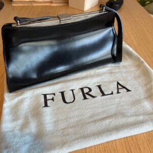 Black Patent Leather Furla Shoulder Bag